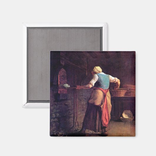 Backkuchen, Jean-Francois Millet Magnet (Vorderseite/Rückseite)