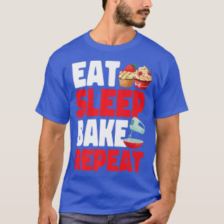 Backkuchen Kuchen essen Schlaf backen Wiederholung T-Shirt