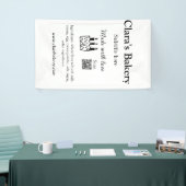 Backkuchen mit Zutaten aus Liebe q r Banner (Messeveranstaltung)