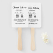 Backkuchen mit Zutaten aus Liebe q r Fächer (Vorne und Hinten)