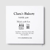 Backkuchen mit Zutaten aus Liebe q r Gästebuch (Rückseite)