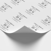 Backkuchen mit Zutaten aus Liebe q r Geschenkpapier (Ecke)