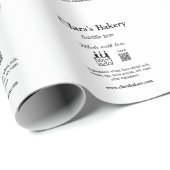 Backkuchen mit Zutaten aus Liebe q r Geschenkpapier (Rolleneckpunkt)