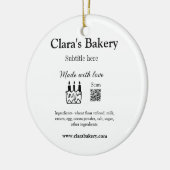 Backkuchen mit Zutaten aus Liebe q r Keramik Ornament (Links)