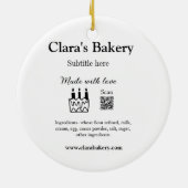 Backkuchen mit Zutaten aus Liebe q r Keramik Ornament (Hinten)