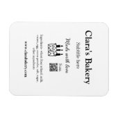 Backkuchen mit Zutaten aus Liebe q r Magnet (Horizontal)