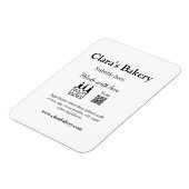 Backkuchen mit Zutaten aus Liebe q r Magnet (Linke Seite)