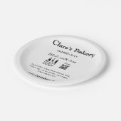 Backkuchen mit Zutaten aus Liebe q r Pappteller (Schrägansicht)