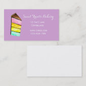 Backkuchen niedlicher Regenbogenkuchenstil Visitenkarte (Vorne/Hinten)