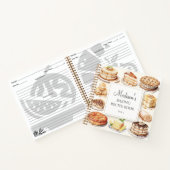 Backkuchen Wasserfarben Rezept Kochbuch Notizblock (Innenseite)