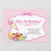 Backkuchen zum Entspannen Geburtstag Einladungen (Vorne/Hinten)