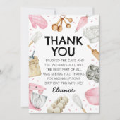 Backkuchen zum Geburtstag dekorieren Dankeskarte (Vorderseite)