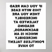 Backkunst Funny Poster (Vorne)
