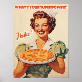 Backkunst-Kunstwerk Torte Kunstwerk Retro-Küchenwa Poster (Vorne)