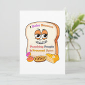 Backliebhaber Geschenk: Ich backe, weil die Leute Einladung (Stehend Vorderseite)