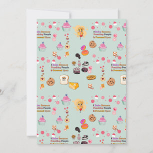 Backliebhaber Geschenk: Ich backe, weil die Leute  Einladung