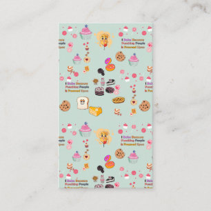 Backliebhaber Geschenk: Ich backe, weil die Leute  Visitenkarte