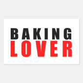 Backliebhaber Rechteckiger Aufkleber (Vorderseite)