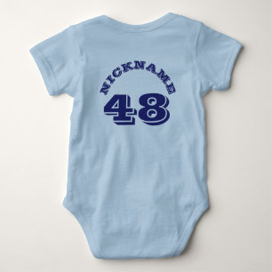 Backlight Blue & Navy Baby Sports Jersey Strampler