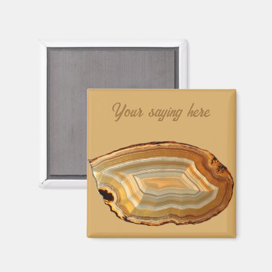 Backlit Banded Agate Slice Foto Magnet (Vorderseite/Rückseite)