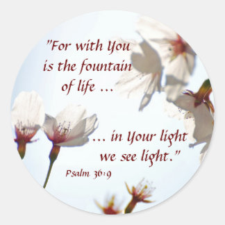 Backlit Cherry Blossoms 2 Runder Aufkleber