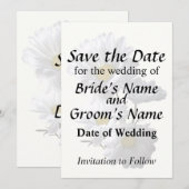 Backlit Daisies Save The Date (Vorne/Hinten)