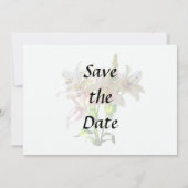 Backlit Pale Pink Lilies Save The Date (Rückseite)