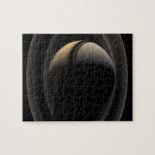 Backlit Saturn from Cassini Orbiter Puzzle (Horizontal)