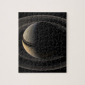 Backlit Saturn from Cassini Orbiter Puzzle (Vertikal)