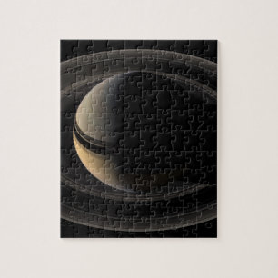 Backlit Saturn from Cassini Orbiter Puzzle