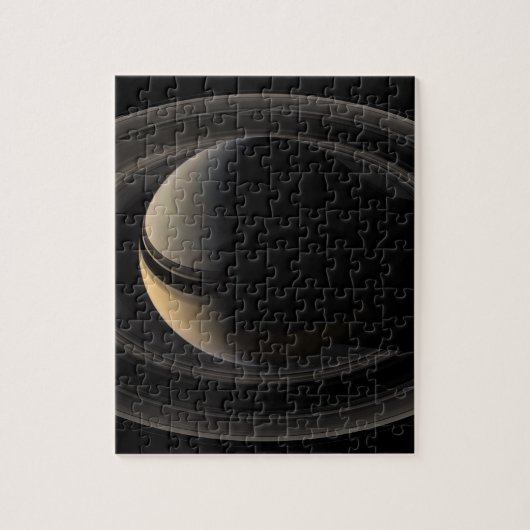 Backlit Saturn from Cassini Orbiter Puzzle (Vertikal)