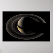 Backlit Saturn von Cassini Orbiter Poster (Vorne)