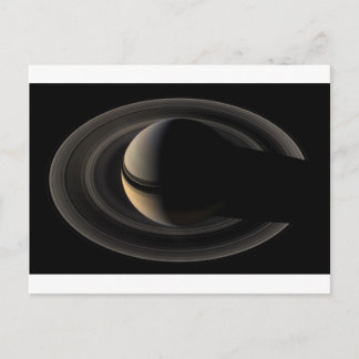 Backlit Saturn von Cassini Orbiter Postkarte