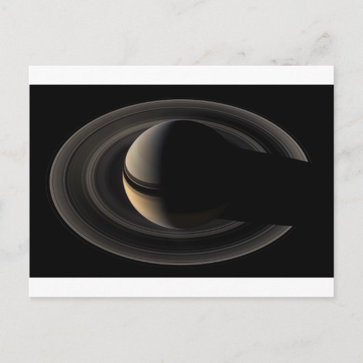 Backlit Saturn von Cassini Orbiter Postkarte (Vorderseite)