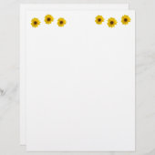 Backlit Sonnenblume (Helianthus) Briefbogen (Vorne/Hinten)