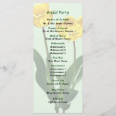 Backlit Yellow Tulips Wedding Program Programm (Rückseite)