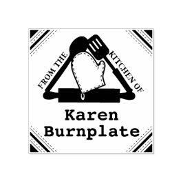 Backofen aus Button Mitt aus der Küche Gummistempel