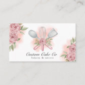 Backofen Backofen Backwaren Pink Visitenkarte (Vorderseite)