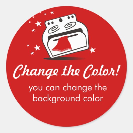 Backofen-Backofen Geschenksticker Runder Aufkleber (Vorderseite)