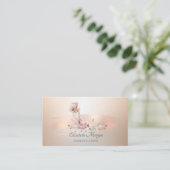 Backofen Blume Rose Gold Pinselstrich Visitenkarte (Stehend Vorderseite)