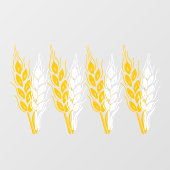 Backofen oder Café Business Weizenohren dekorativ Fensteraufkleber (Blatt)