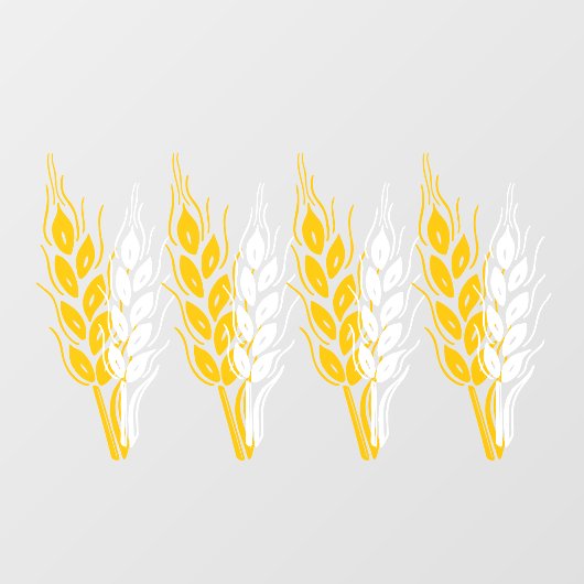 Backofen oder Café Business Weizenohren dekorativ Fensteraufkleber (Blatt)