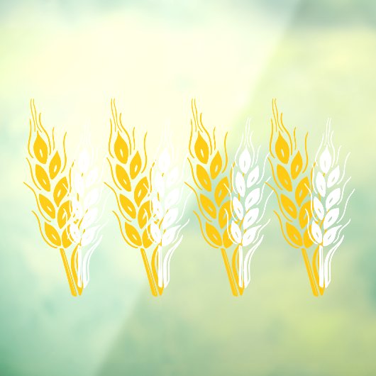 Backofen oder Café Business Weizenohren dekorativ Fensteraufkleber (Blatt 3)