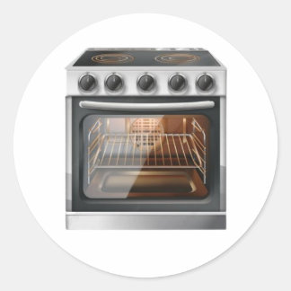 Backofen Runder Aufkleber