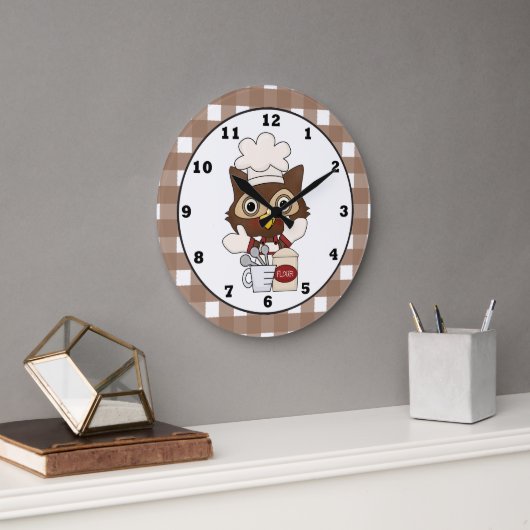 Backowl Cartoon Küchenuhr Große Wanduhr (Büro)