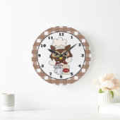 Backowl Cartoon Küchenuhr Große Wanduhr (Zuhause)