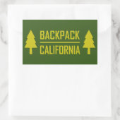 Backpack California Rechteckiger Aufkleber (Tasche)
