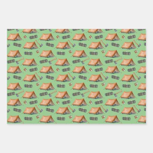 Backpack Camping Muster-Tasse für Zelt-Bushcraft Geschenkpapier Set (Vorderseite 2)