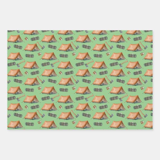 Backpack Camping Muster-Tasse für Zelt-Bushcraft Geschenkpapier Set (Vorderseite)