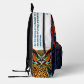 Backpack “Electric Dream Owl” – Night Vision Act. Bedruckter Rucksack (Links)